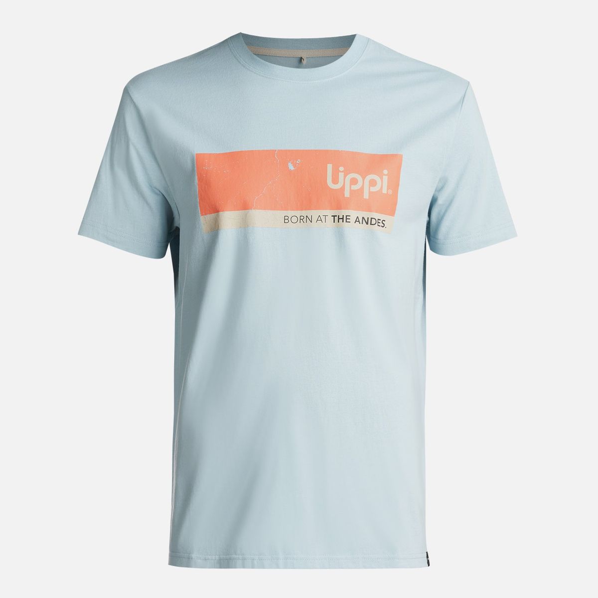 LIPPI - Polera Hombre Logo Lippi Front Print T-Shirt Celeste Lippi