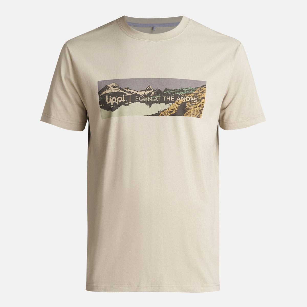 LIPPI - Polera Hombre Logo Lippi Front Print T-Shirt Verde Grisaceo Lippi