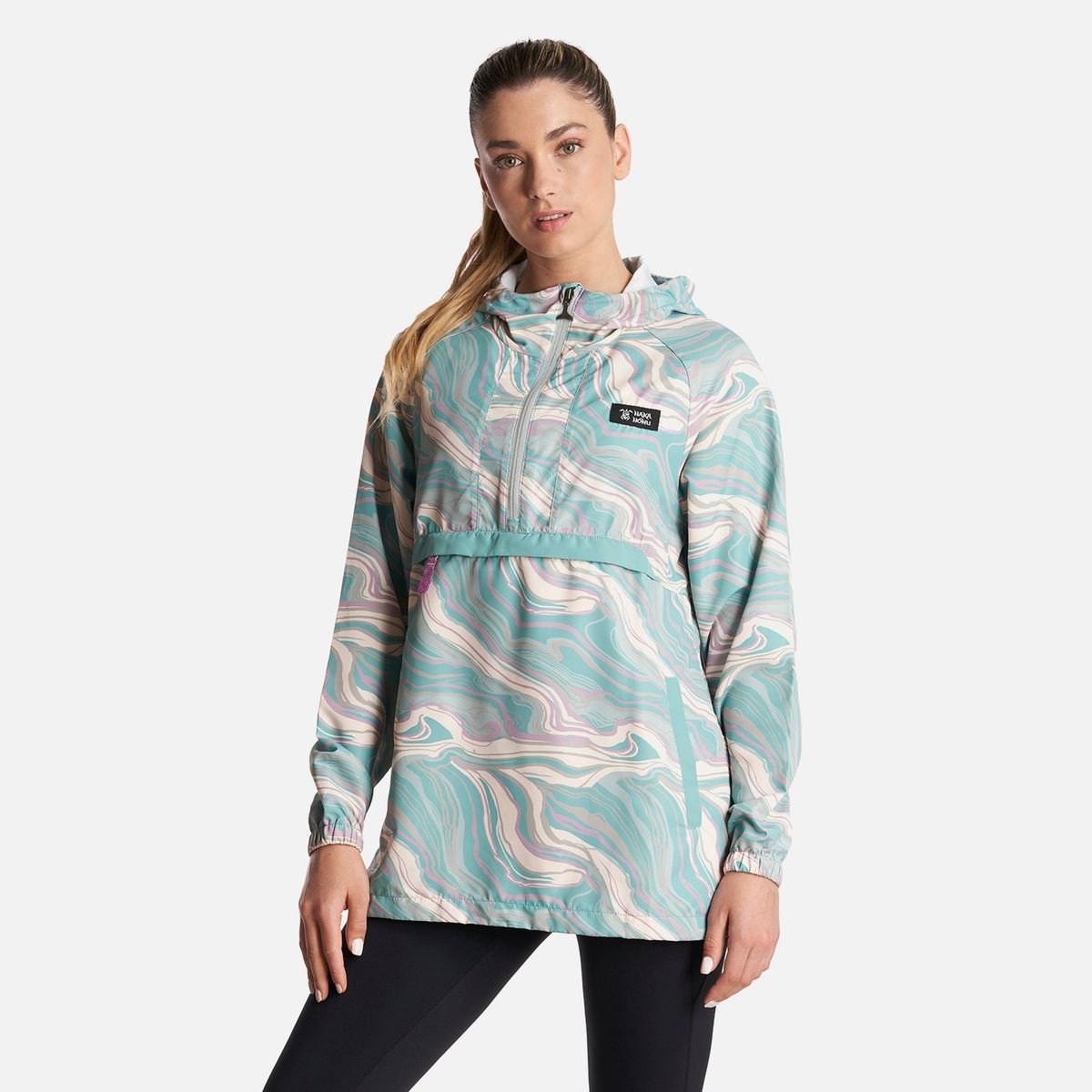 HAKA HONU - Chaqueta Mujer Aperrao 14 zip Print Jade Haka Honu
