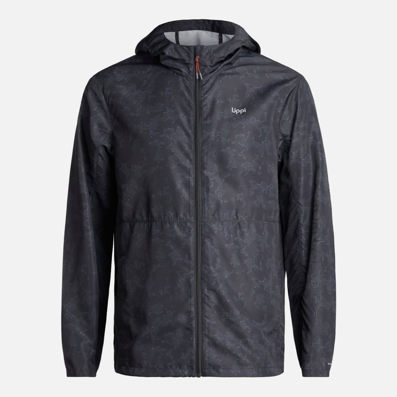 LIPPI - Chaqueta Hombre Nightfall WindBreaker Hoody Jacket Print Negro Lippi