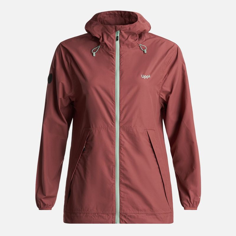 LIPPI - Chaqueta Mujer  WindLand  WindBreaker Hoody Jacket Rosa Oscuro Lippi