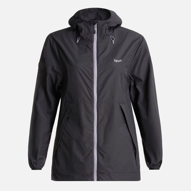LIPPI - Chaqueta Mujer  WindLand  WindBreaker Hoody Jacket Negro Lippi