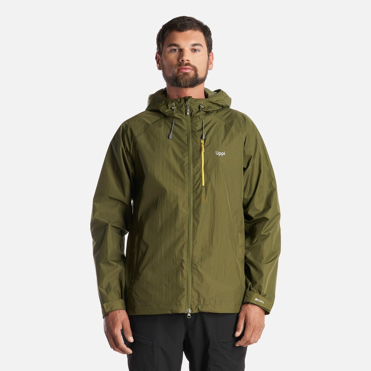 LIPPI - Chaqueta Hombre Nassau B-Dry Hoody Jacket Verde Oliva Lippi