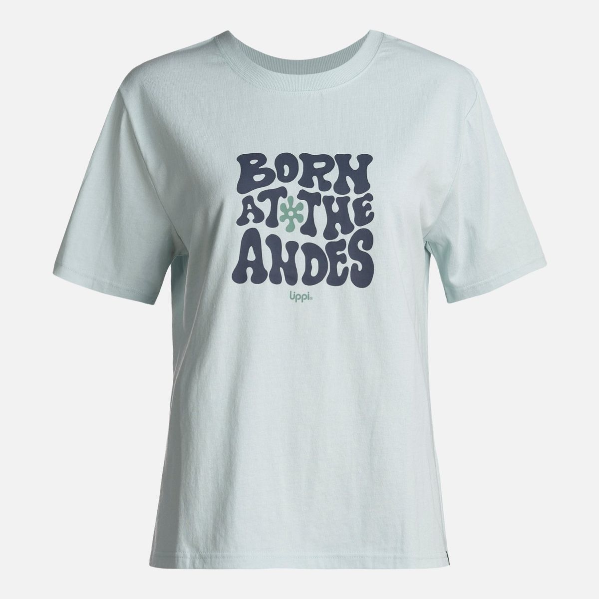 LIPPI - Polera Mujer  Logo Lippi T-Shirt Celeste Lippi