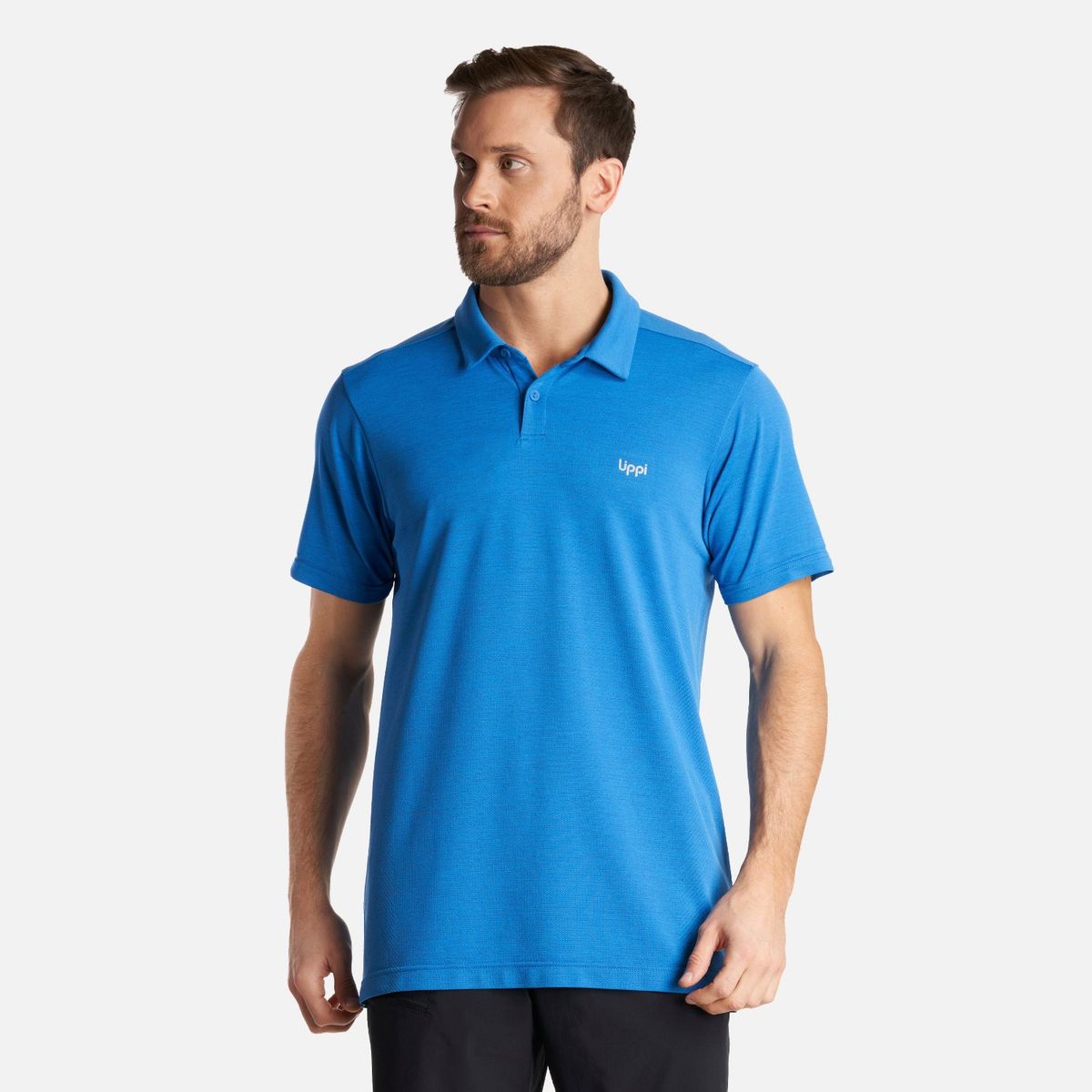 LIPPI - Polera Hombre B-Classic Seamless Polo Azul Lippi