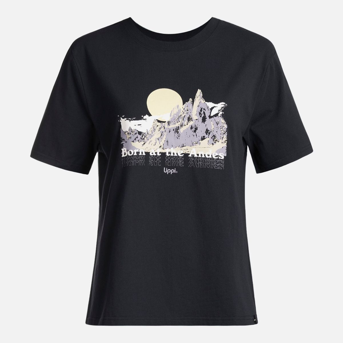 LIPPI - Polera Mujer  Logo Lippi T-Shirt Negro Lippi