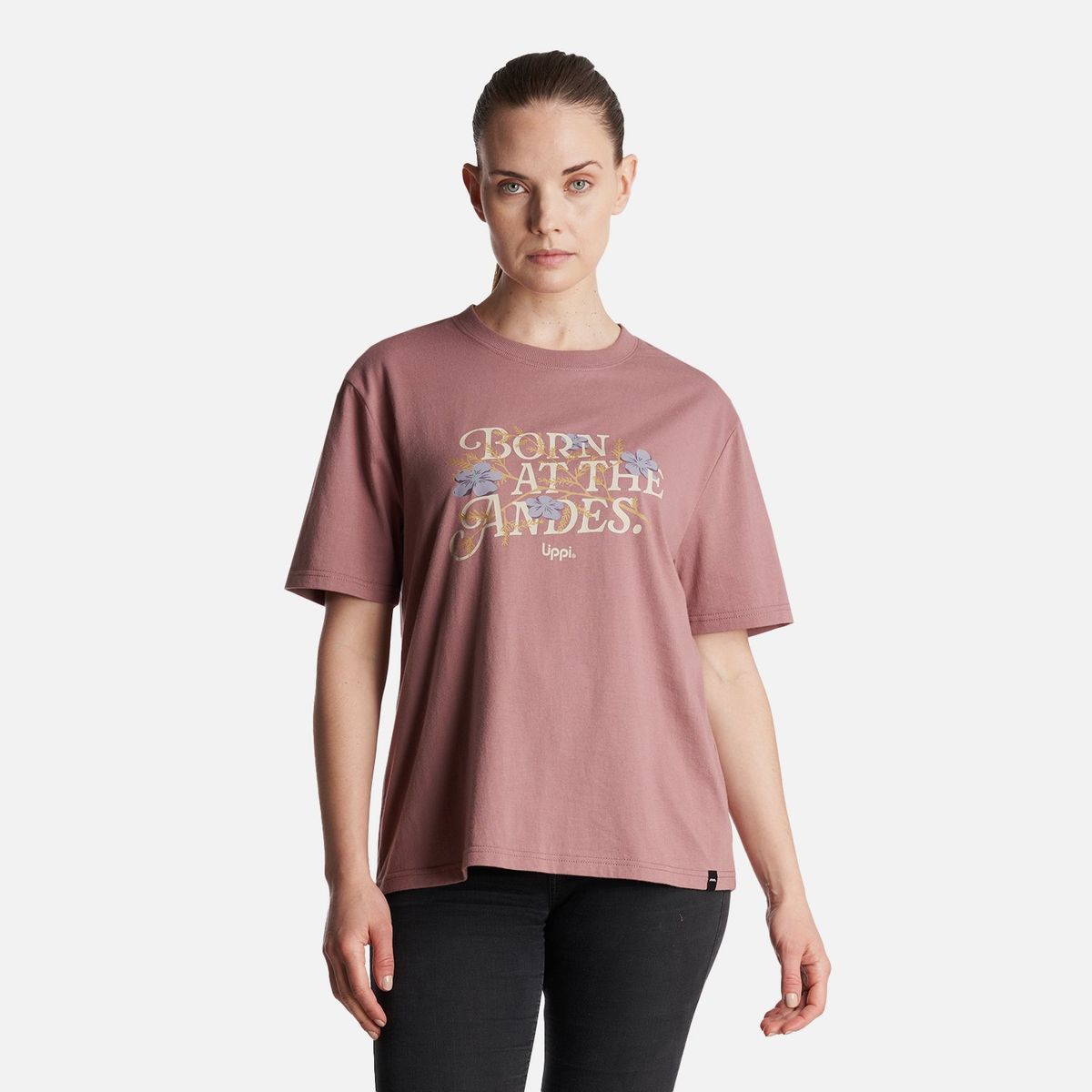 LIPPI - Polera Mujer  Logo Lippi T-Shirt Palo Rosa Lippi