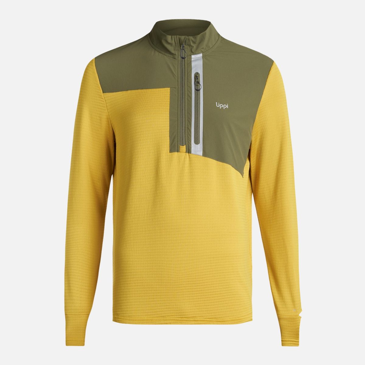 LIPPI - Poleron Hombre Karova Nano F 1/4 Zip Verde Oscuro Lippi