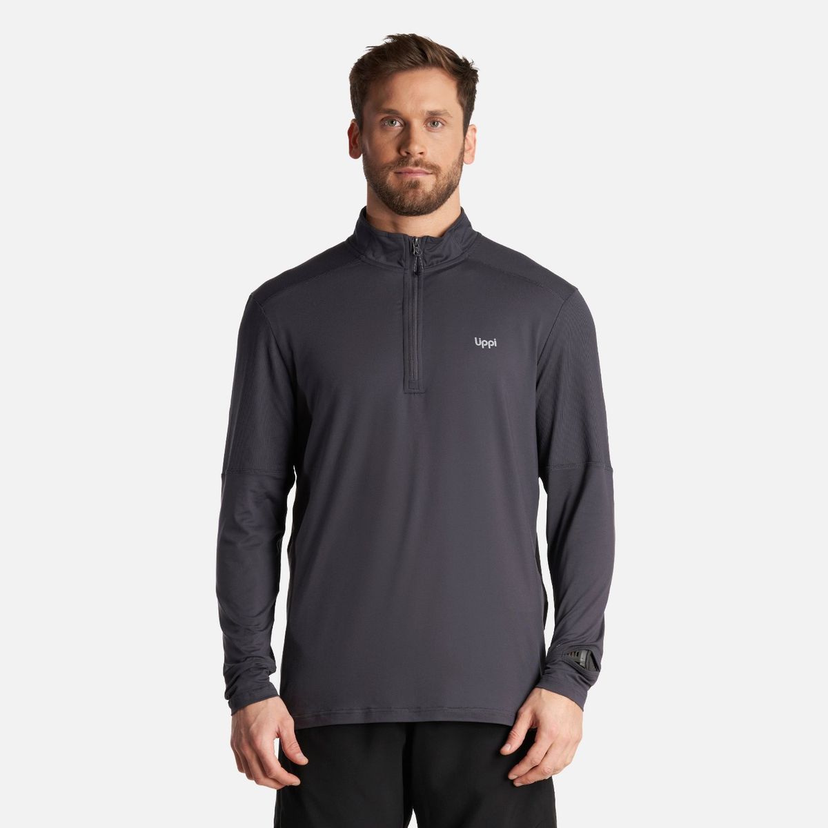 LIPPI - Poleron Hombre Puerto Trucco 14 Zip Grafito Lippi