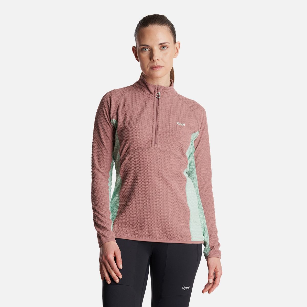 LIPPI - Poleron Mujer  Jacaranda Nano-F 14 Zip Palo Rosa Lippi
