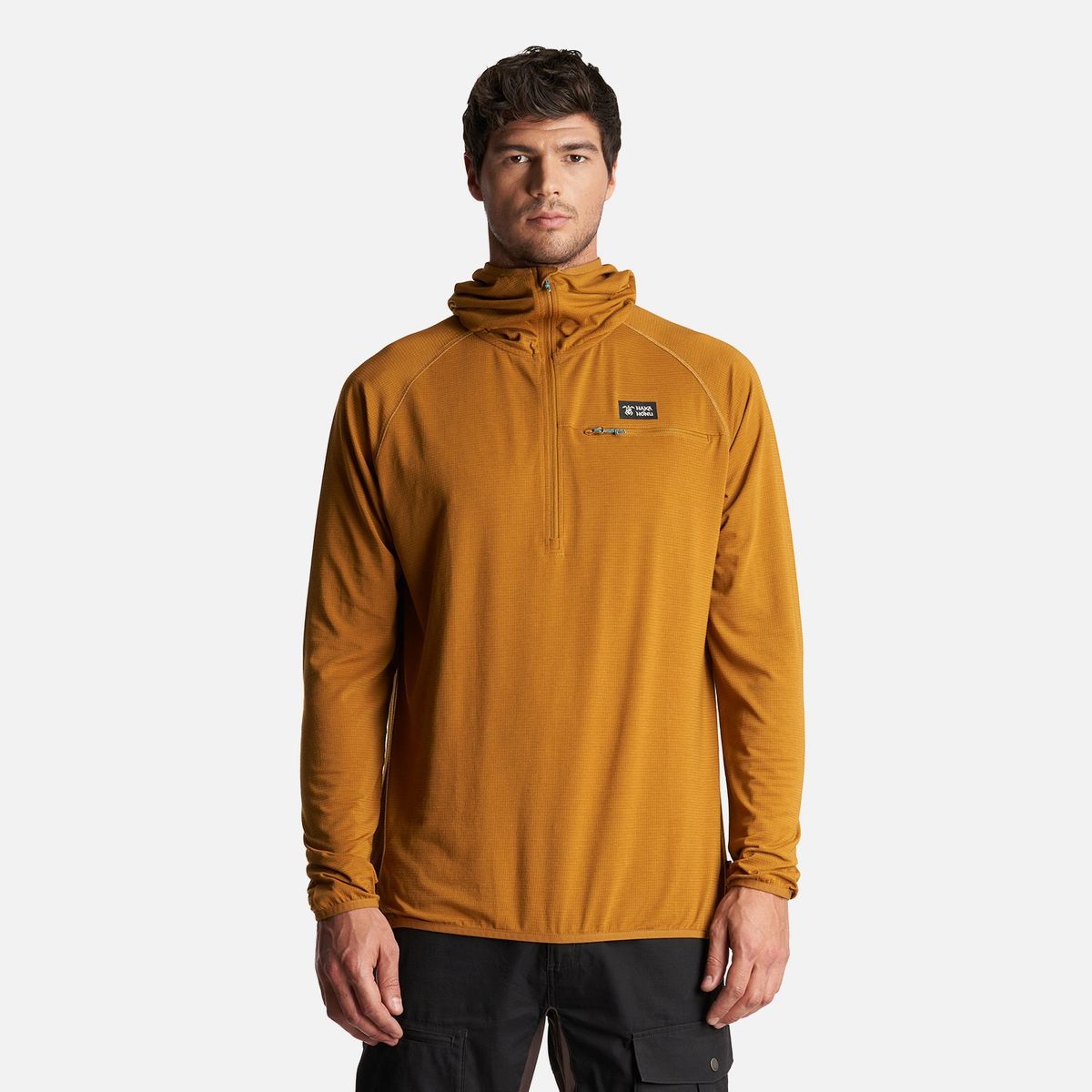 HAKA HONU - Poleron Hombre Taina Pro Mostaza Oscuro Haka Honu