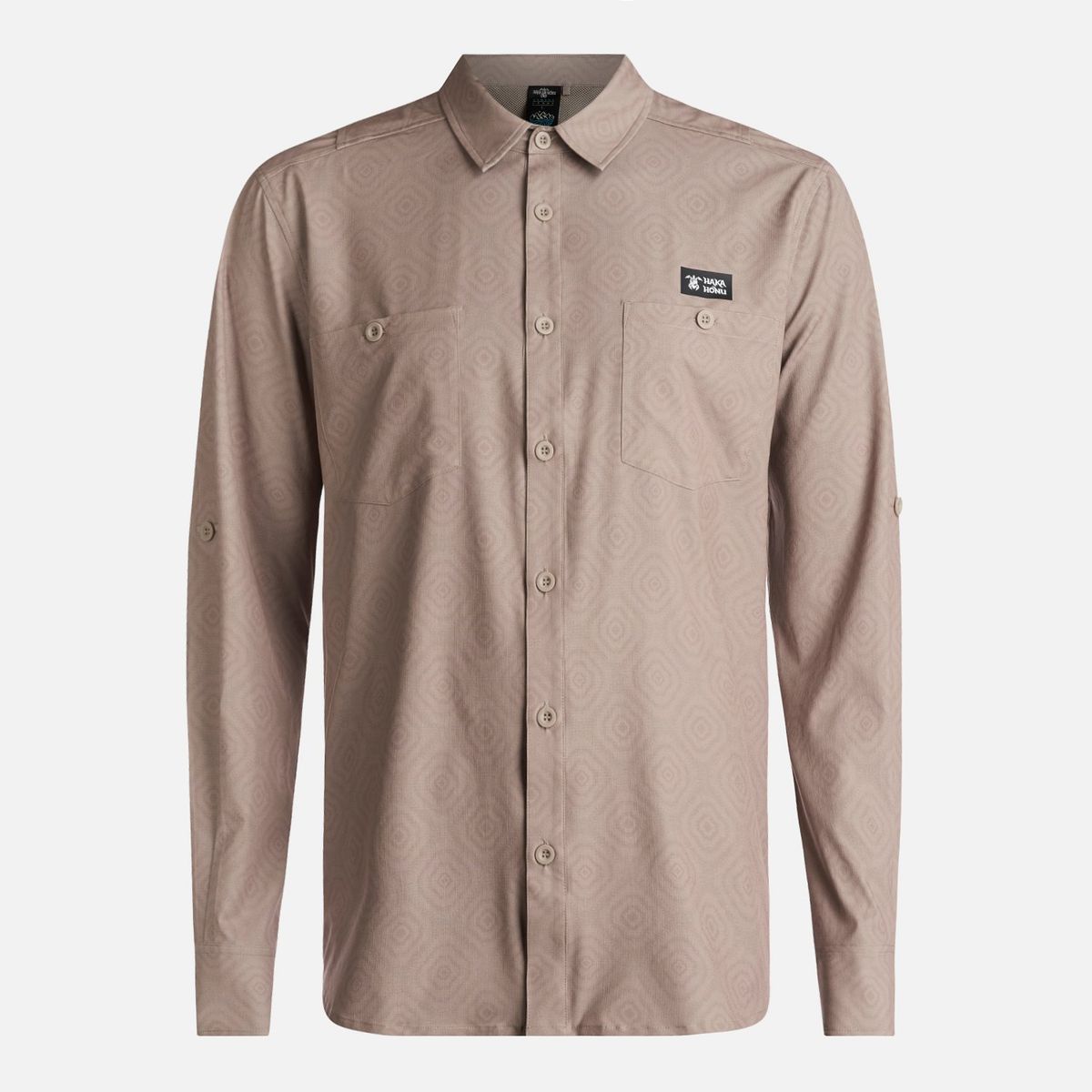 HAKA HONU - Camisa Hombre Cumbre Manga Larga Beige Haka Honu