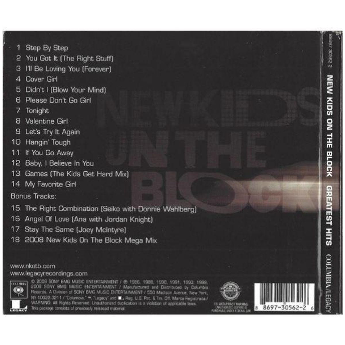 HITWAY MUSIC - NEW KIDS ON THE BLOCK - GREATEST HITS - CD HITWAY MUSIC