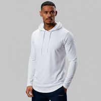 Polera long fit con Capucha