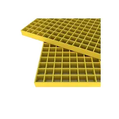 DVP - Parrilla FRP 38x38x38mm Amarillo 2x1mts