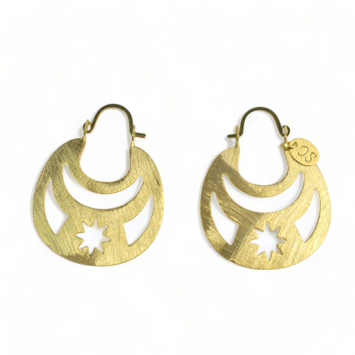 GENERICO - Aro Cultura Mapuche Peltre Bañado En Oro 24K