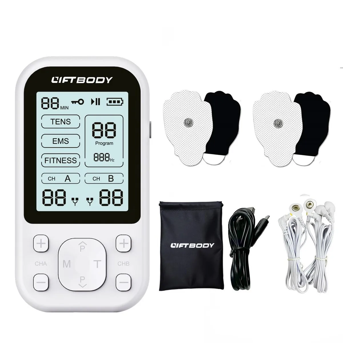 LIFTBODY - Tens Electroestimulador Liftbody Electroterapia Muscular Usb