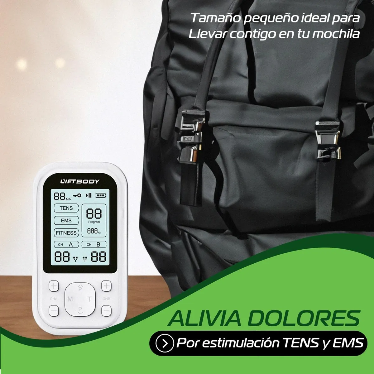 LIFTBODY - Tens Electroestimulador Liftbody Electroterapia Muscular Usb