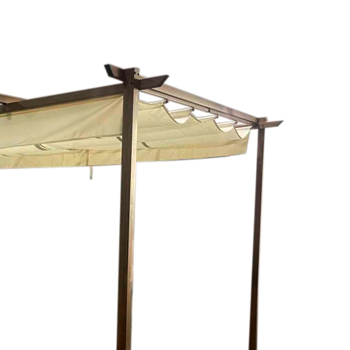 EL BARCO - PÉRGOLA CON TELA RETRÁCTIL 3x4 mt COLOR MARFIL