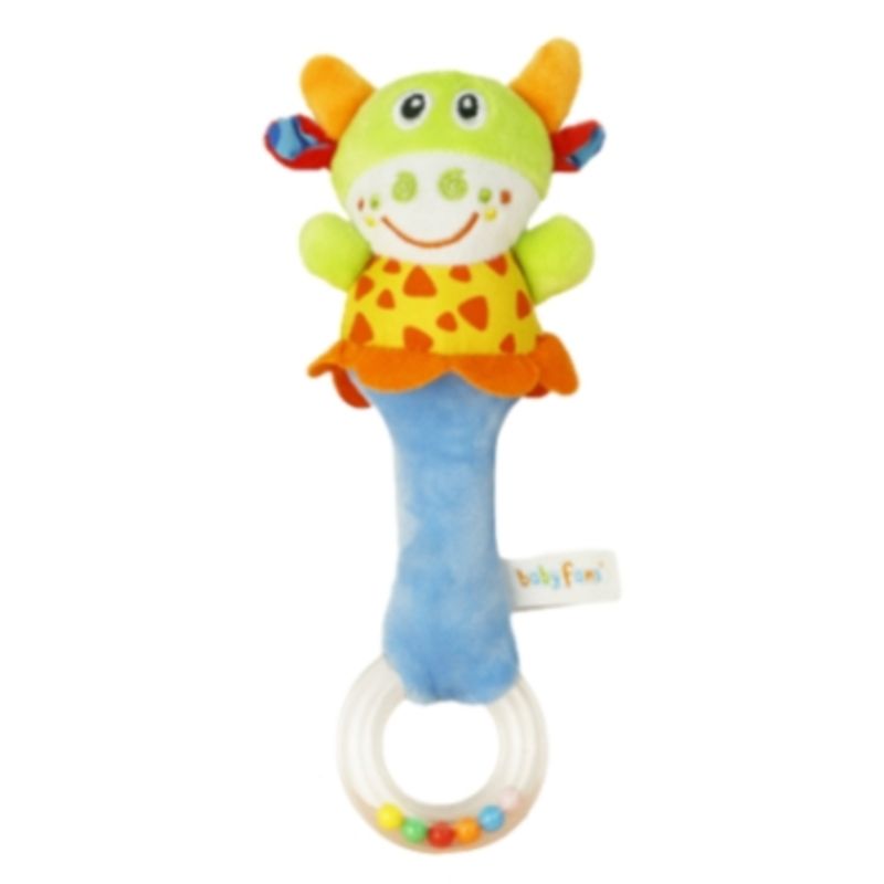TEDMIMAK - Peluche Sonajero Suave de Mano para Bebés Tedmimak Jirafa