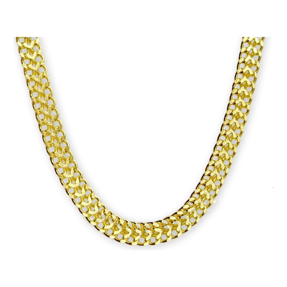 GENERICO - Collar Cinta Calada Plata Enchapado En Oro Mas Caja Regalo