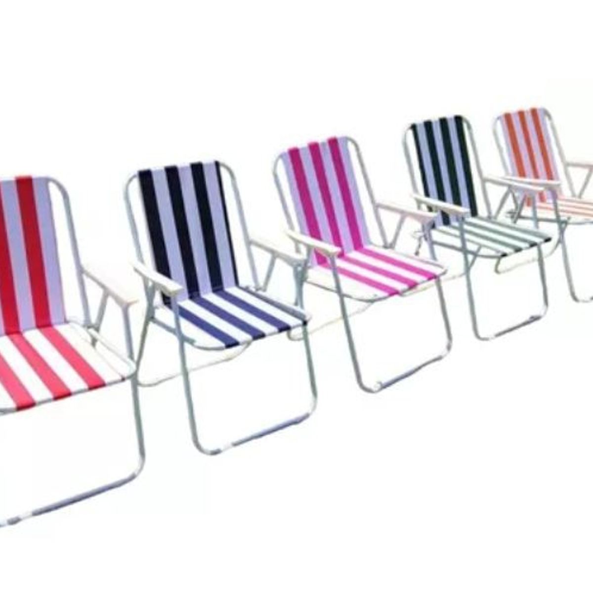GENERICO - Silla Plegable para Jardin Playa Piscina Terraza Multicolor PACK 2 sillas