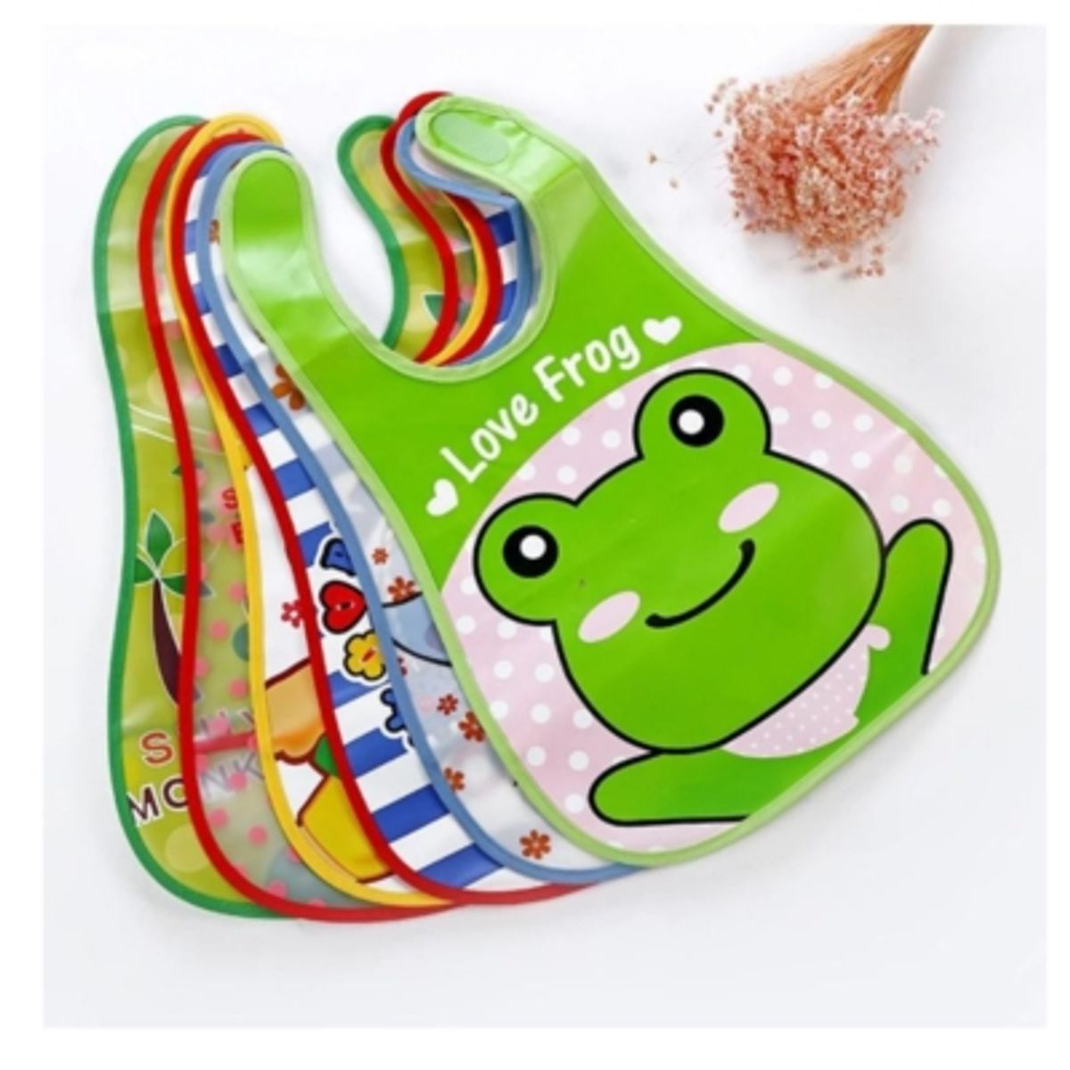 JUMP KIDS - Pack 3 Baberos Plásticos Regulables Para Bebés Jump Kids Niño