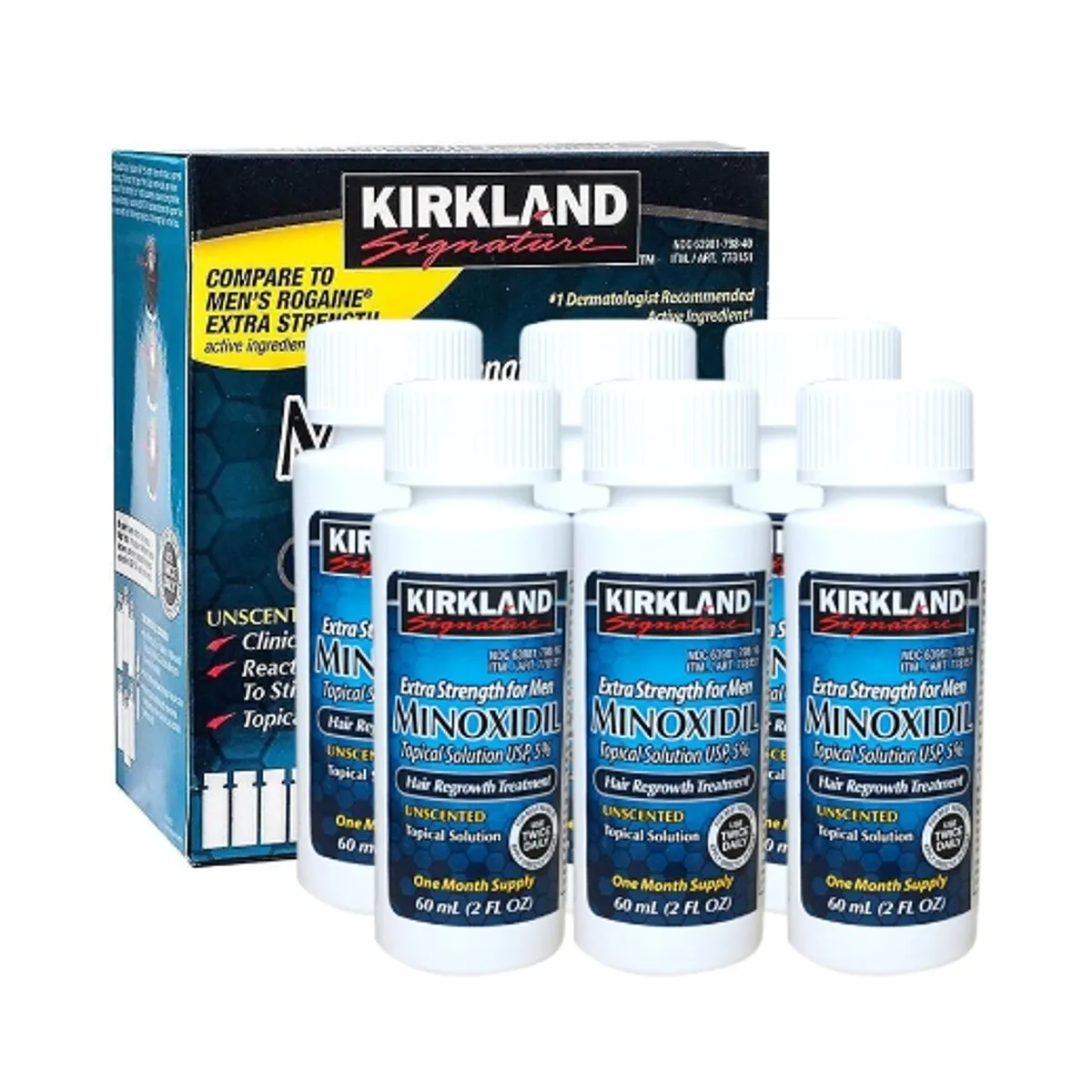 KIRKLAND - Minoxidil KIRKLANDS 5% Tratamiento Capilar Para 6 Meses.