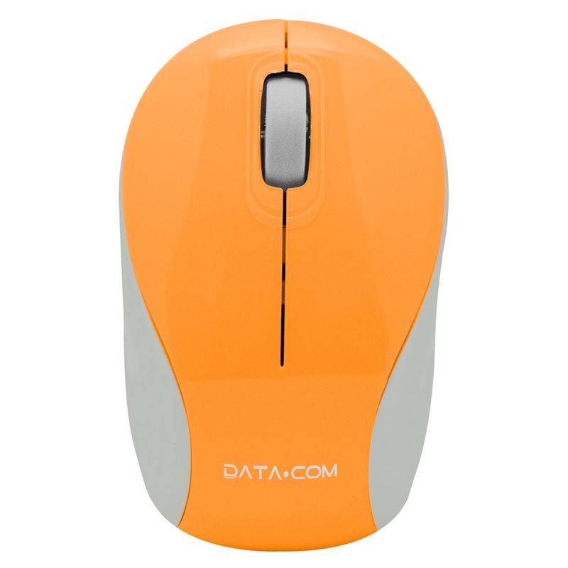 DATACOM - Mini Mouse Inalámbrico 3D Naranjo Datacom