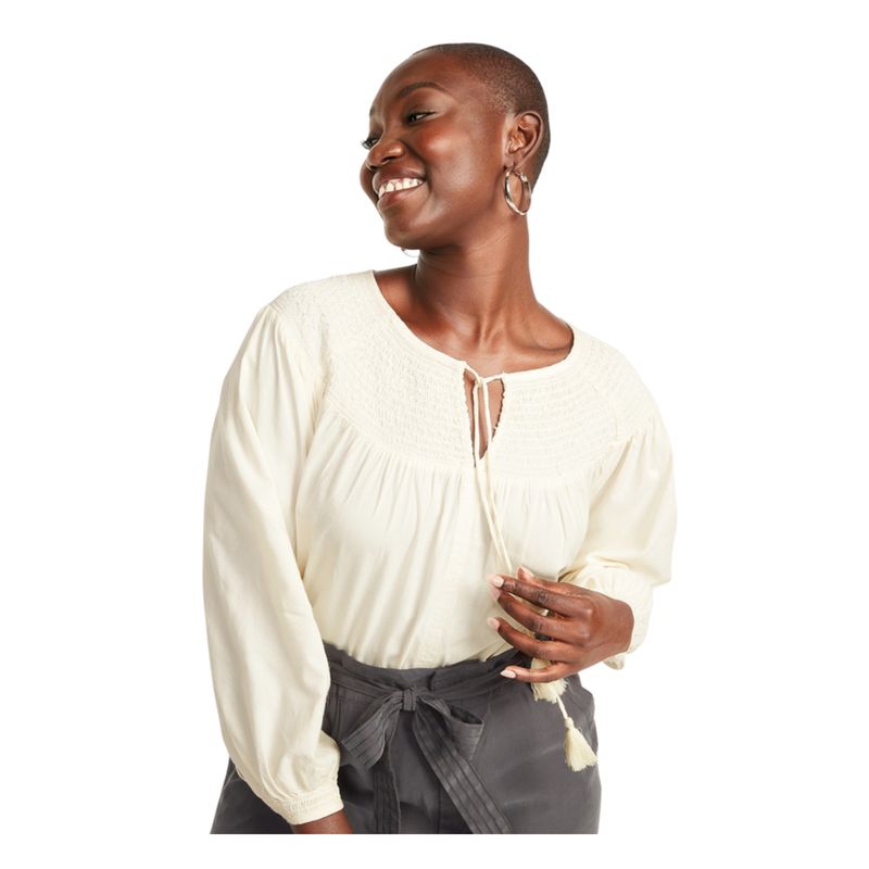 OLD NAVY - Blusa Bordada Manga Larga Blanco OLD NAVY