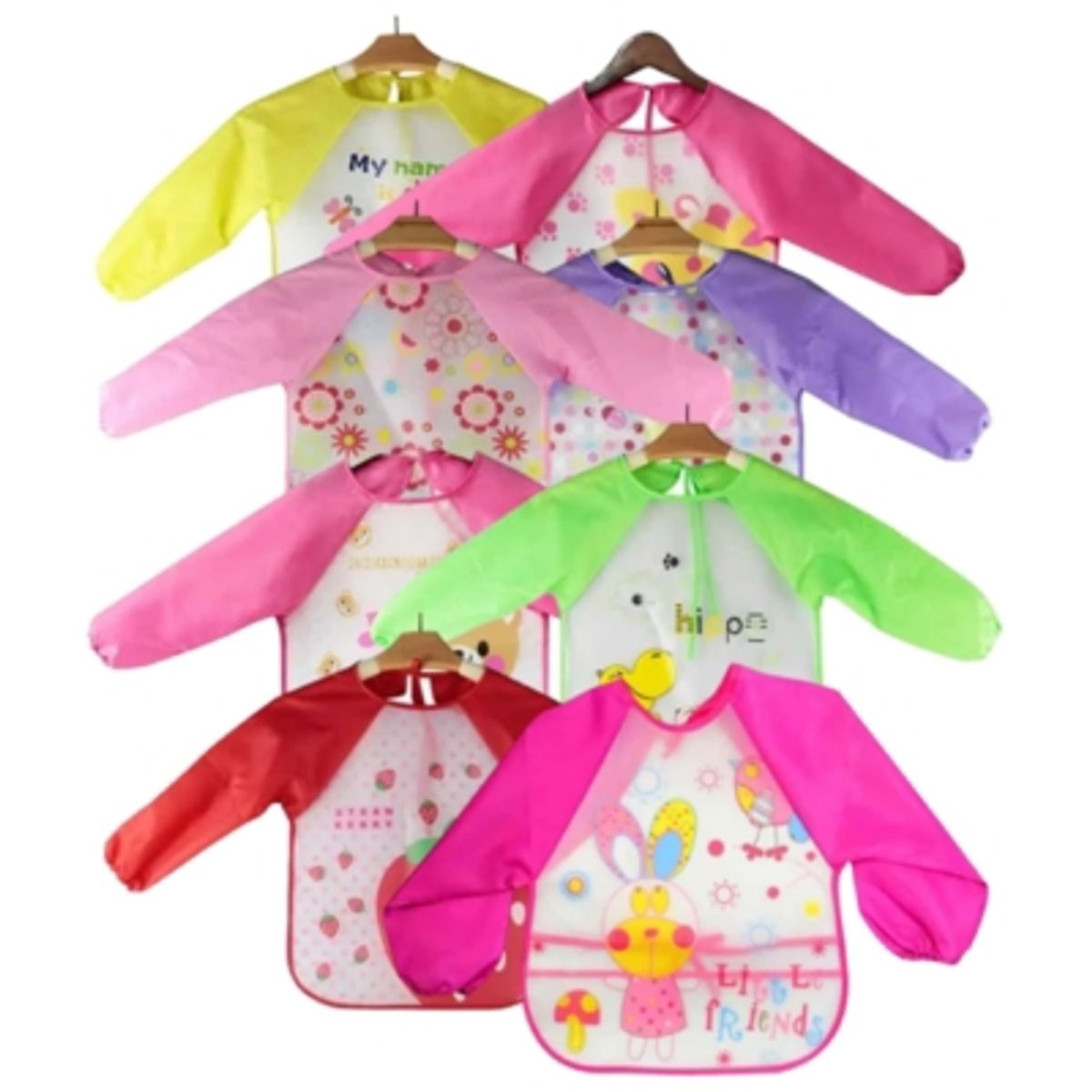 JUMP KIDS - Pack 3 Baberos Regulables con Mangas Para Bebés Jump Kids Niña