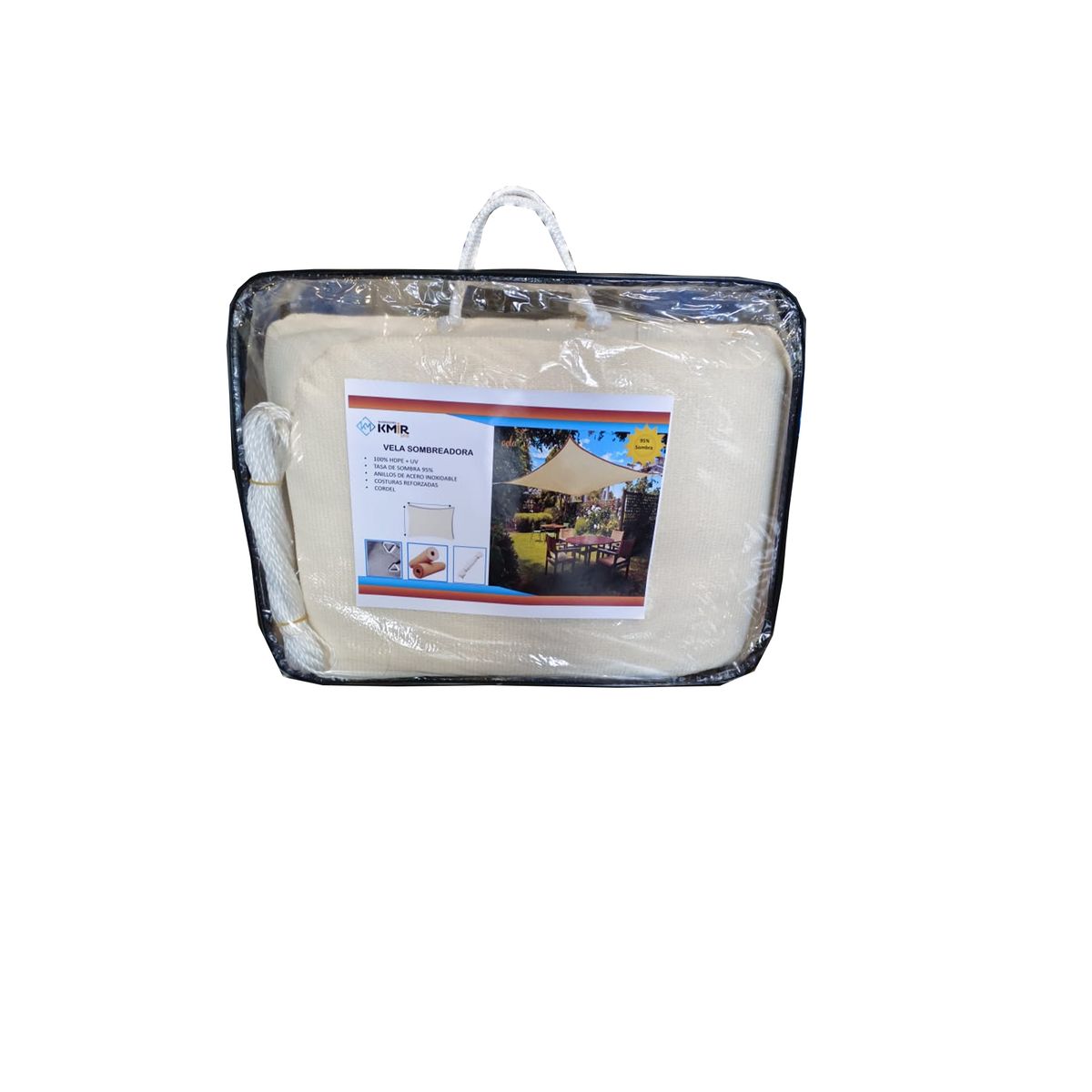 GENERICO - Vela Sombreadora 4x7 HDPE Rectangular Sombra 95