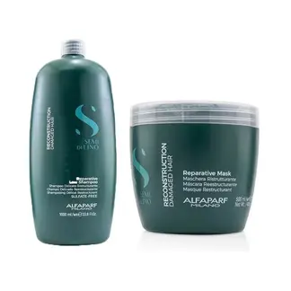 ALFAPARF MILANO - Shampoo Y Mascara Reparación Alfaparf Semi Di Lino 1 Litro.