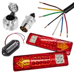 NEWOCIO - Foco Trasero Led 12 Voltios Carro Arrastre Cable Luz placa