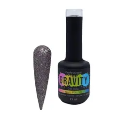 GRAVITY - Plateado con Violeta Esmalte Permanente Profesional15ml 014.