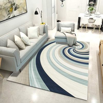 Imagen 2 del producto ALFOMBRA ANTIDESLIZANTE 3D BLANCO CON HERMOSO DISEÑO ESPIRAL160CM X 200CM
