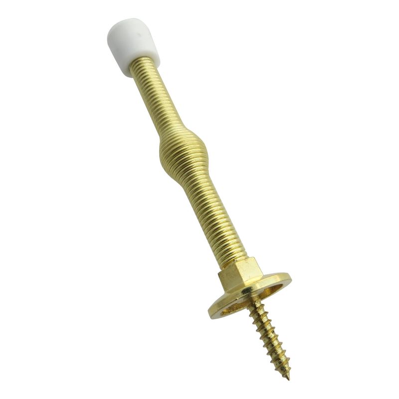 DVP - Tope De Puerta Recto Flexible 7,5cm Metálico Dorado 25un Dvp