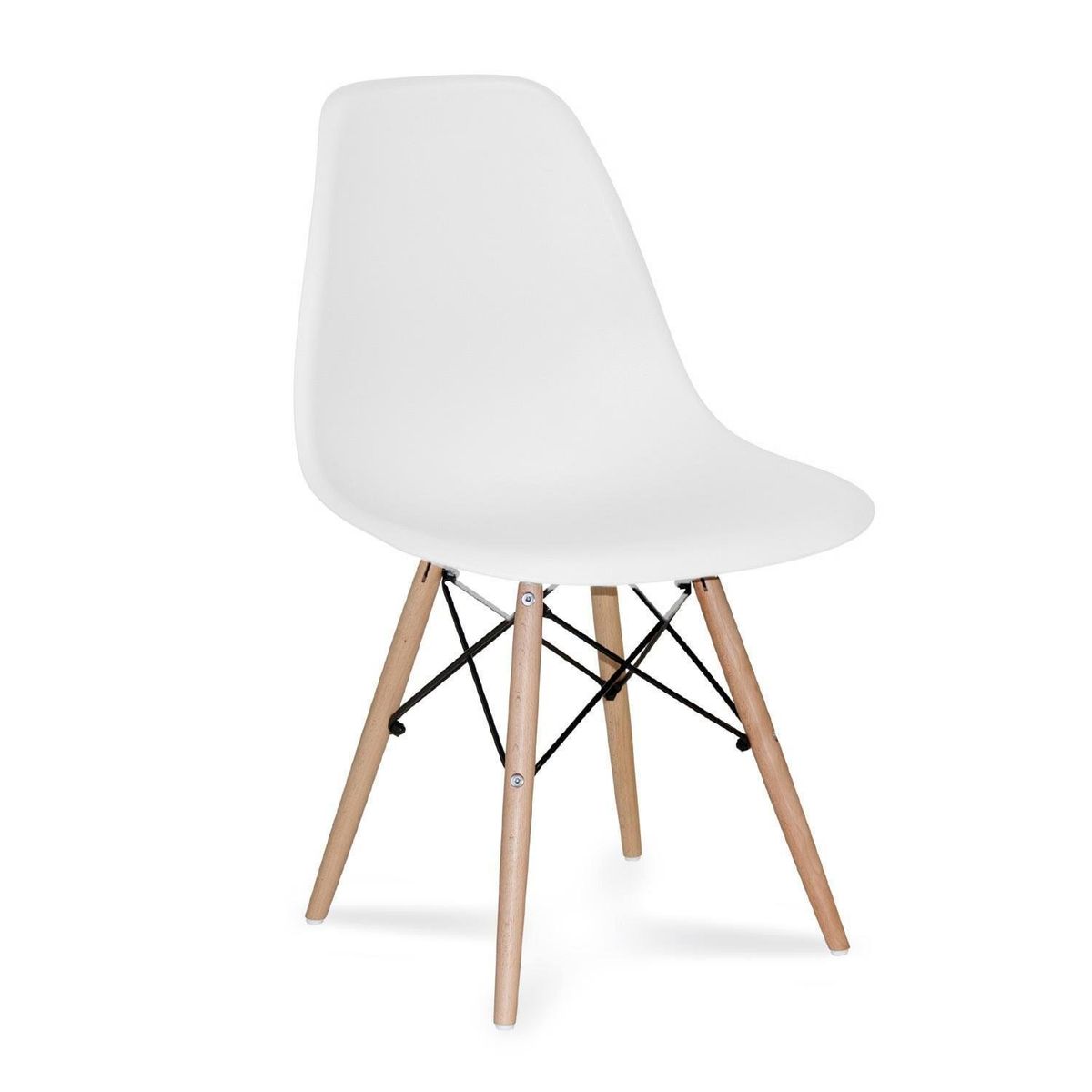 SOHOGAR - Silla de comedor estilo eames blanca