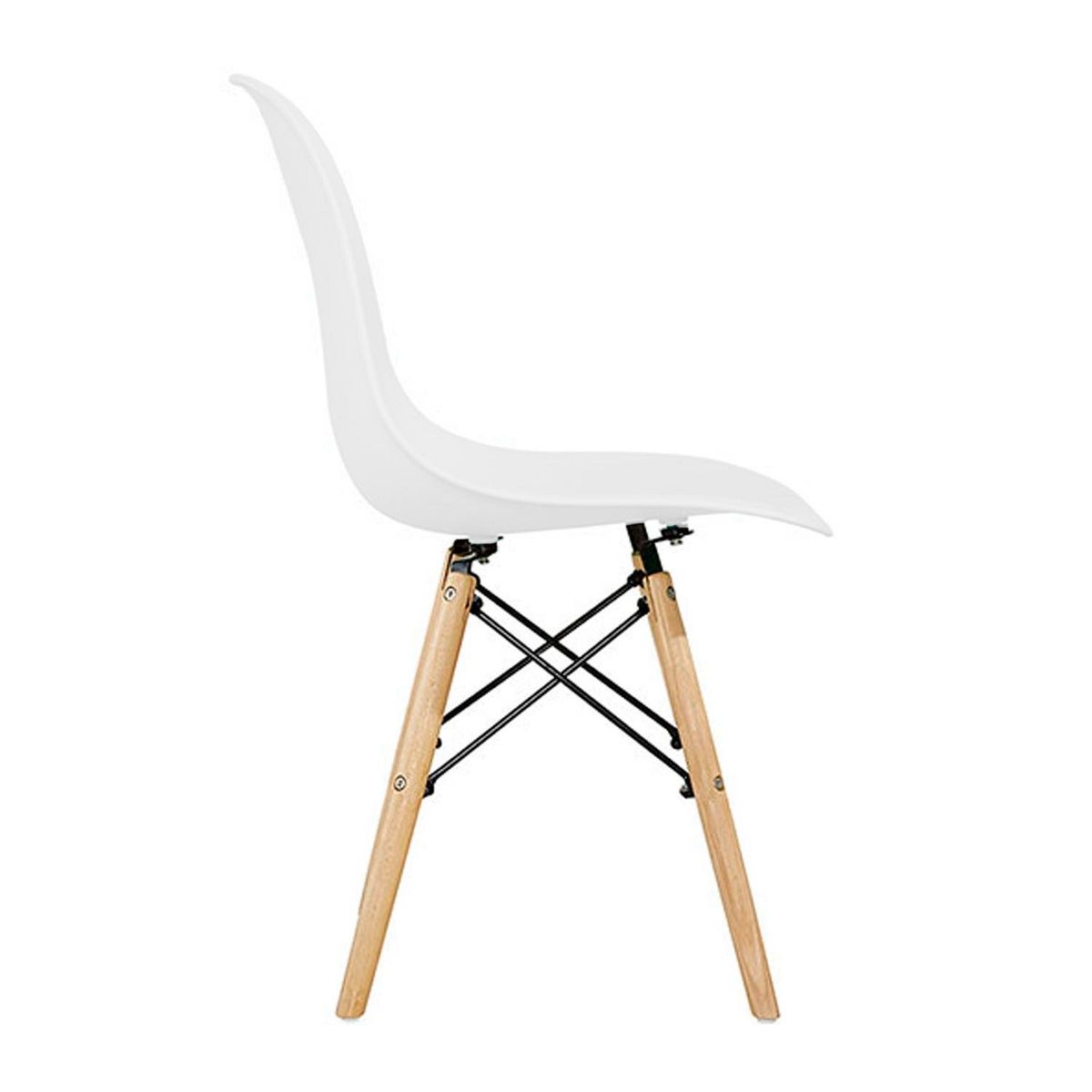 SOHOGAR - Silla de comedor estilo eames blanca