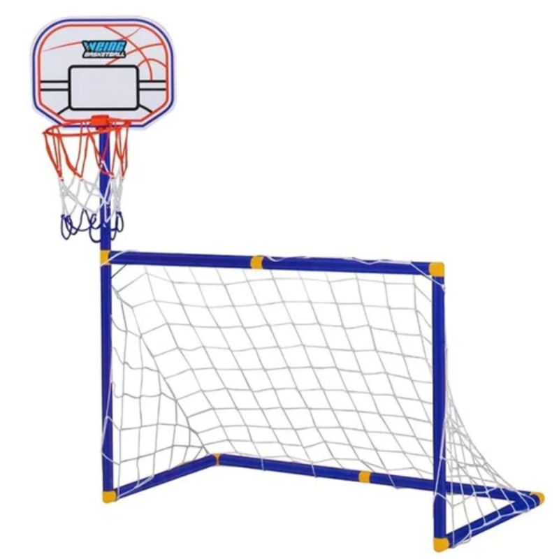 GENERICO - Mini arco de fútbol y basquetbol juego 2 en 1