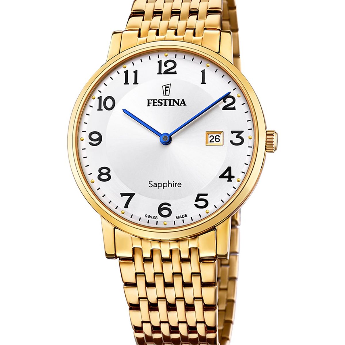 FESTINA SWISS - Reloj F20020/4 Festina Swiss Plateado Hombre Swiss Made