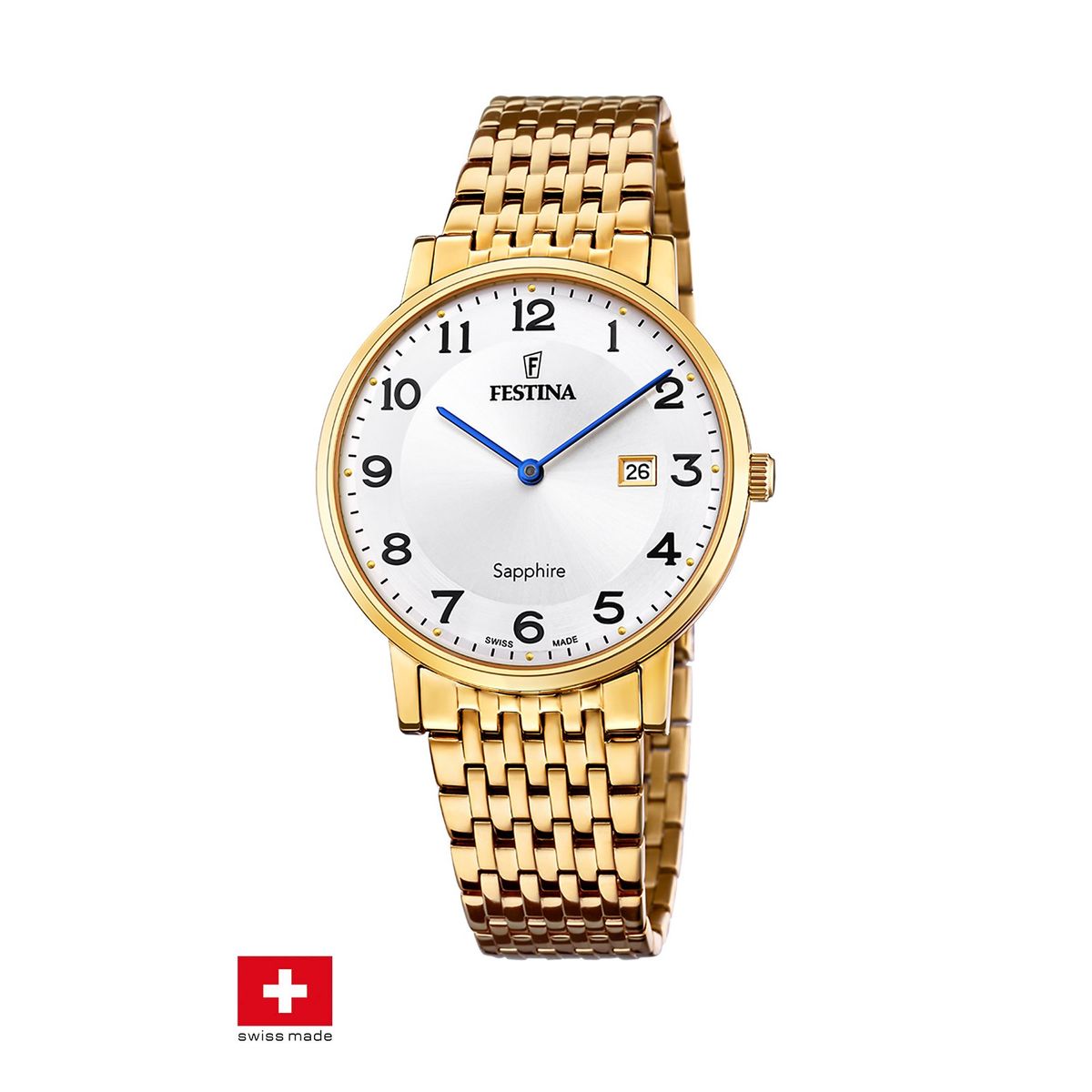 FESTINA SWISS - Reloj F20020/4 Festina Swiss Plateado Hombre Swiss Made