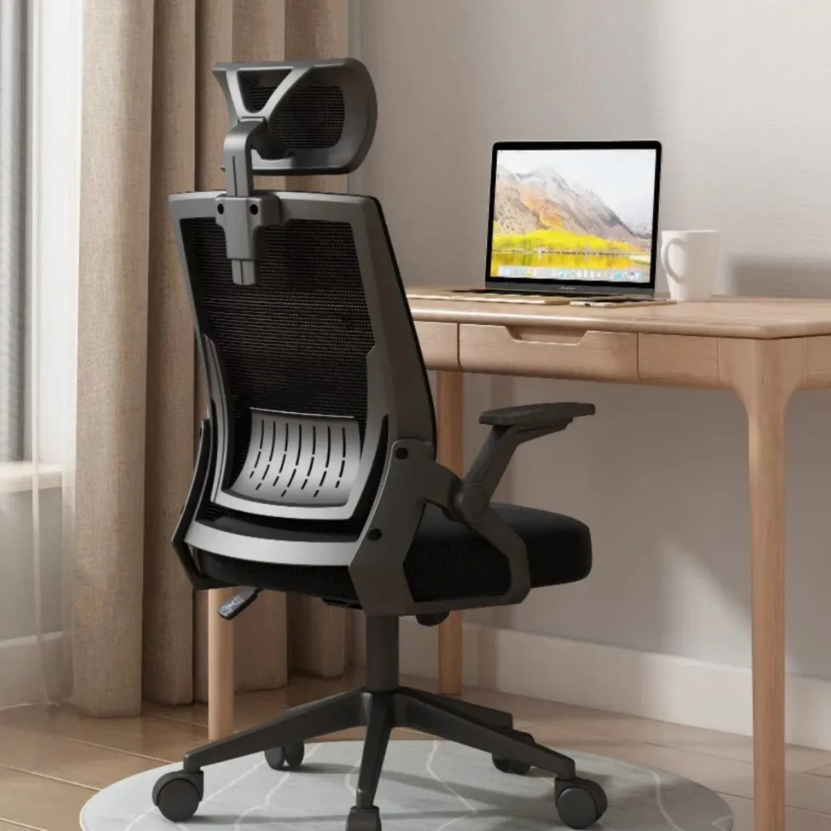 MODERNISMO - Silla de oficina ejecutiva Ergonomic Plus negra