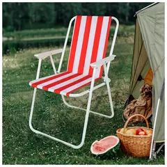 NOVAHUS - Pack 4 Sillas Plegables con Reposabrazos Rojo