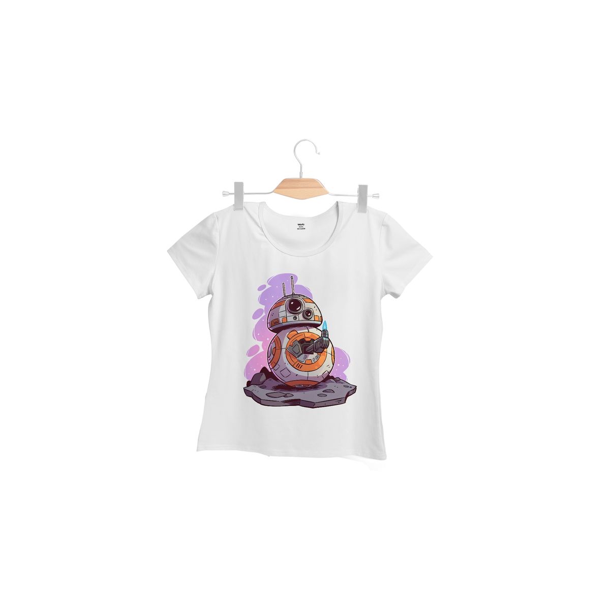 GENERICO - Polera Mujer BB8 Chibi - Blanco