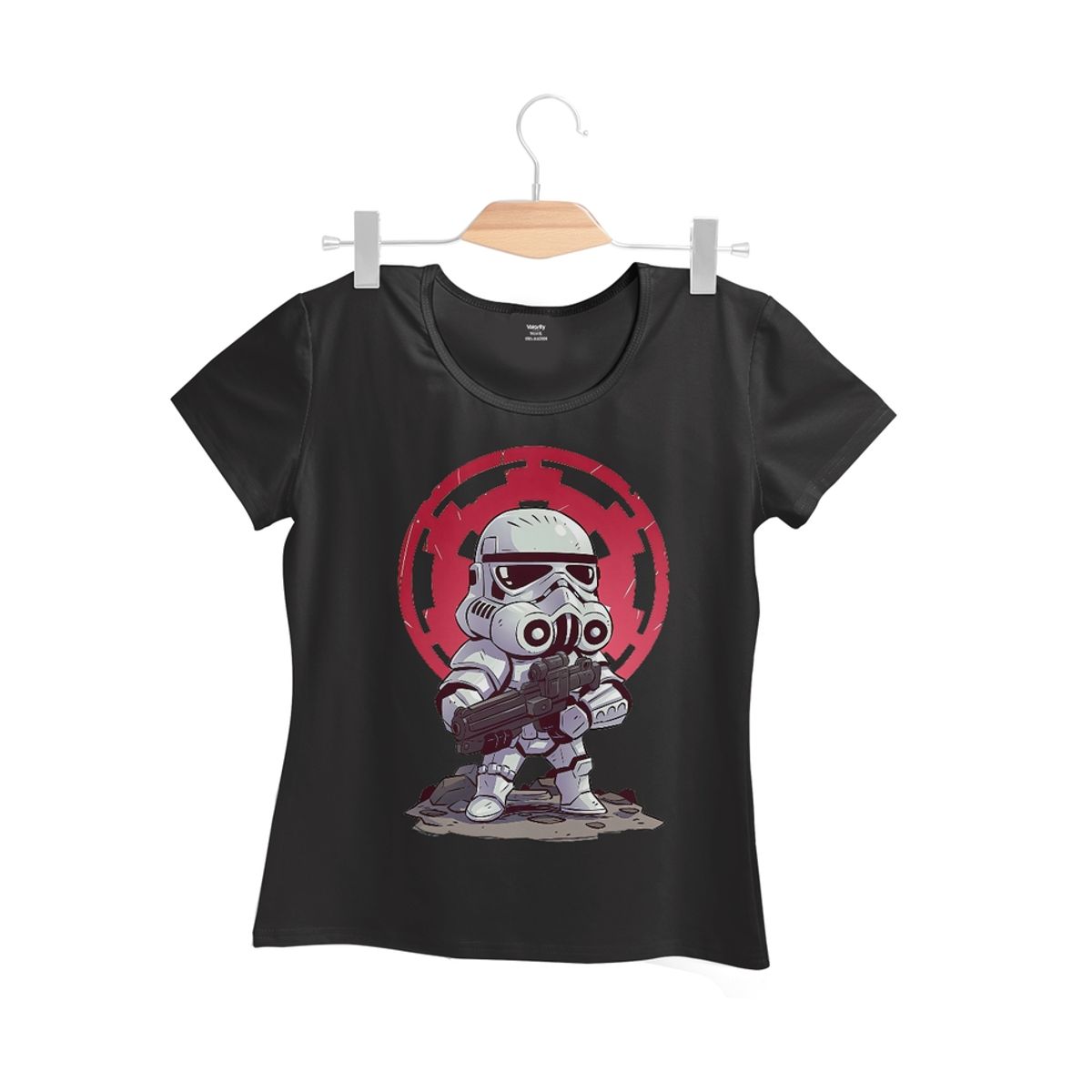 GENERICO - Polera Mujer Stormtrooper Chibi - Negro