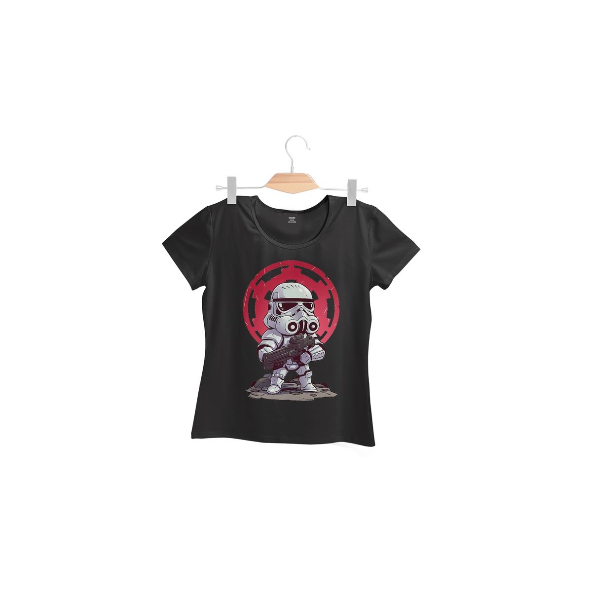 GENERICO - Polera Mujer Stormtrooper Chibi - Negro