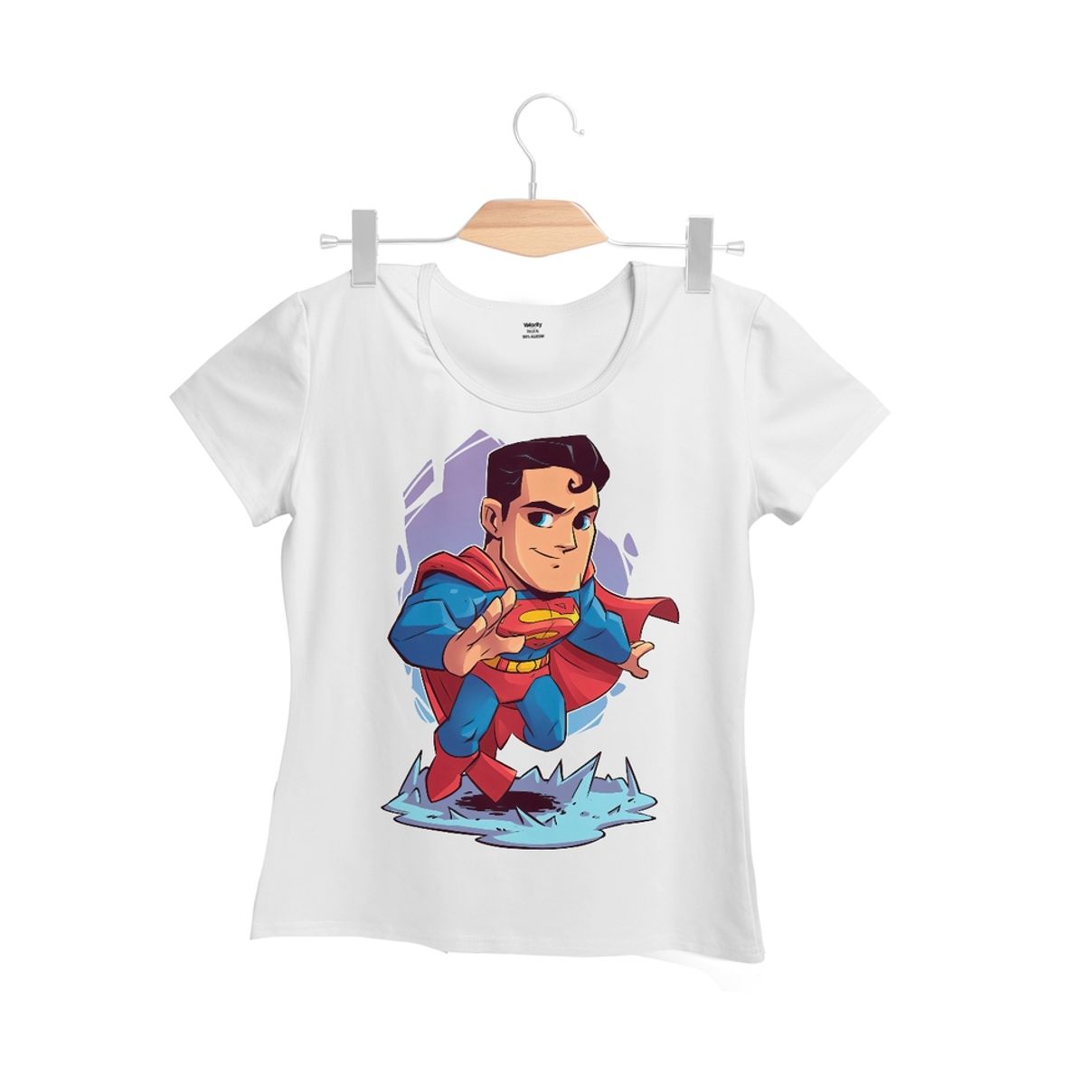 GENERICO - Polera Mujer Superman Chibi - Blanco