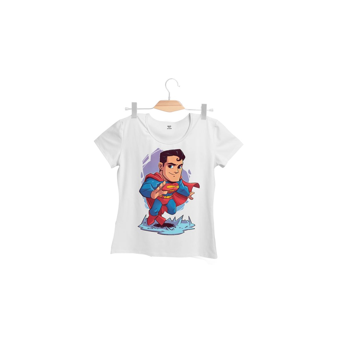 GENERICO - Polera Mujer Superman Chibi - Blanco