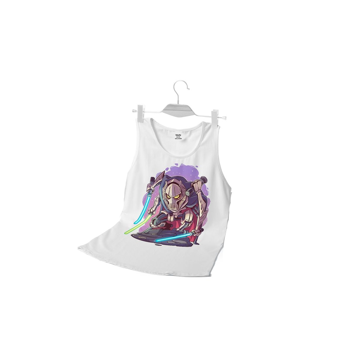 GENERICO - Polera Musculosa General Grievous Chibi - Blanco